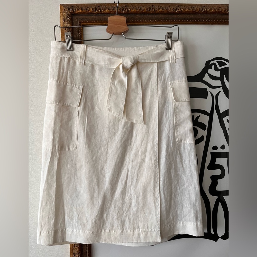NWOT Lord & Taylor ivory linen skirt